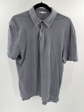 James Perse Gray Short Sleeve Polo Shirt